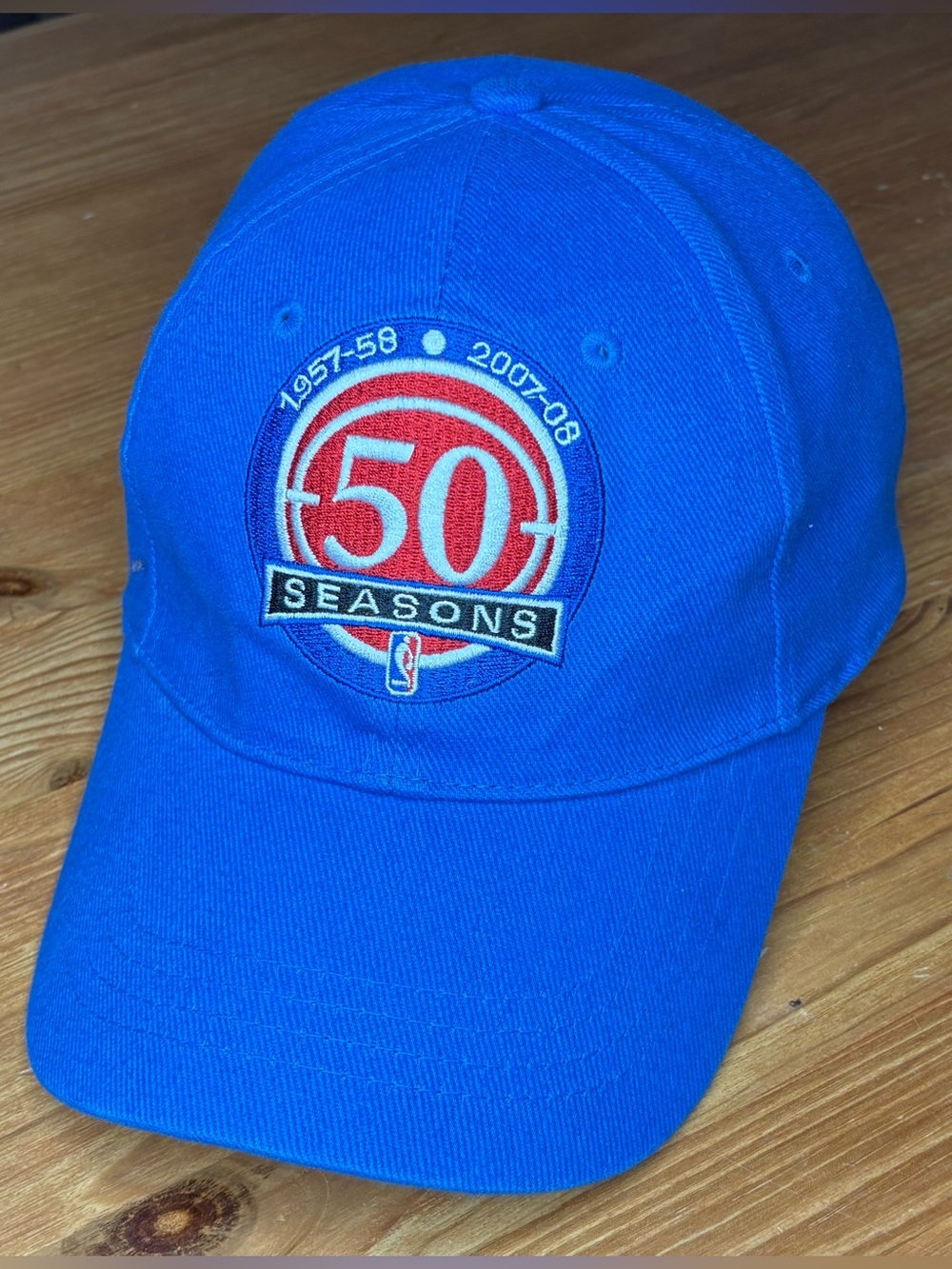 2007/08 Detroit Pistons 50 Seasons NBA Basketball Strapback Hat OSFA EUC